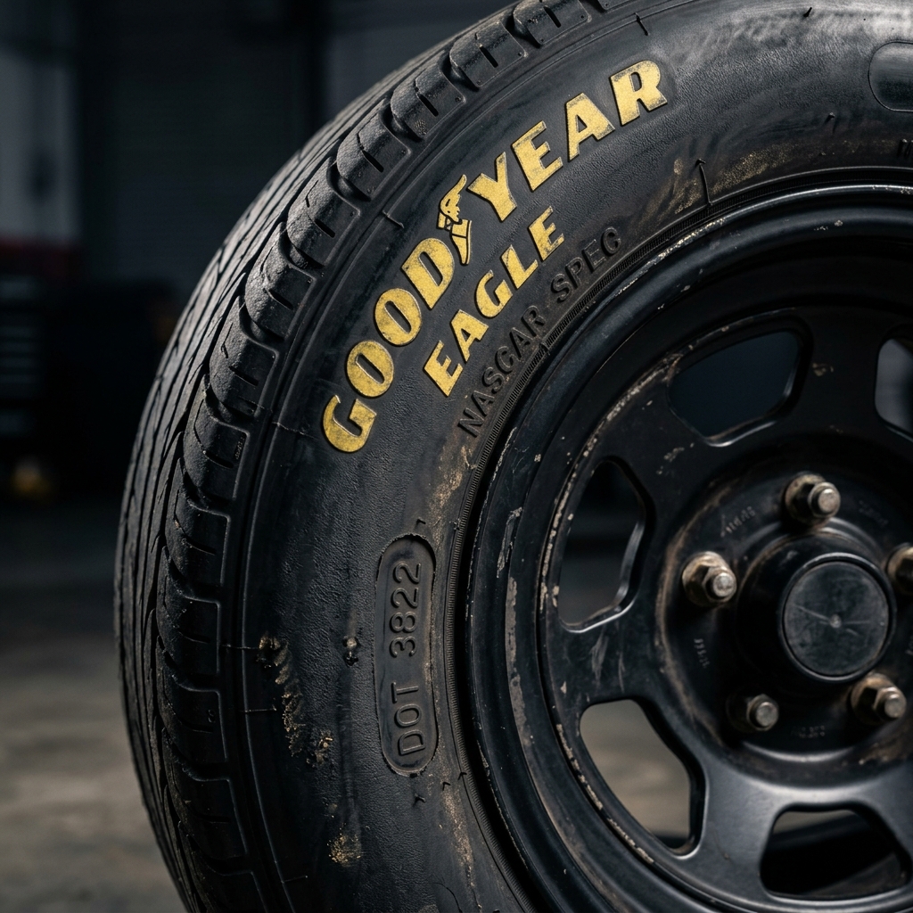 NASCAR Goodyear Eagle Racing Tire with Oval DOT 3822 Date Stamp